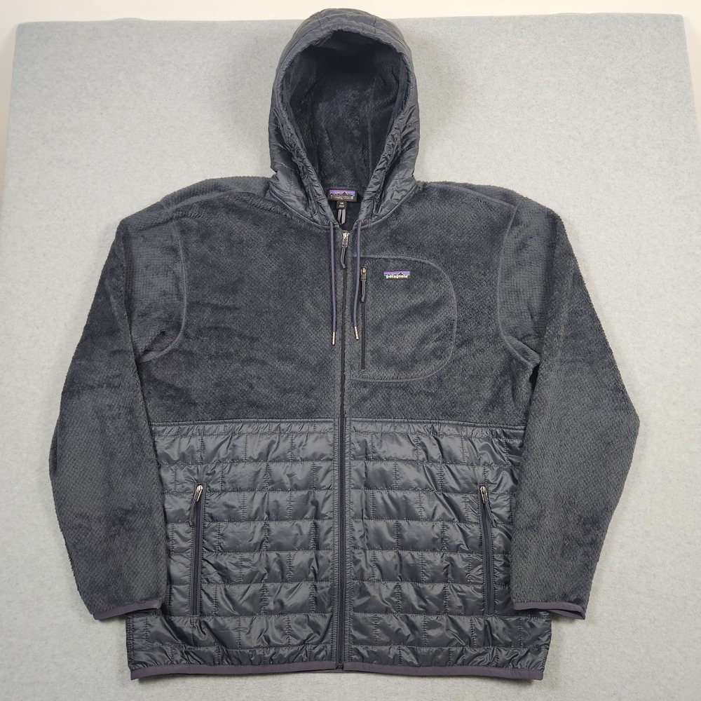 Patagonia Jackets Mens XXL Smolder Blue Re-tool Hybrid Fleece Nano Puff Hoody